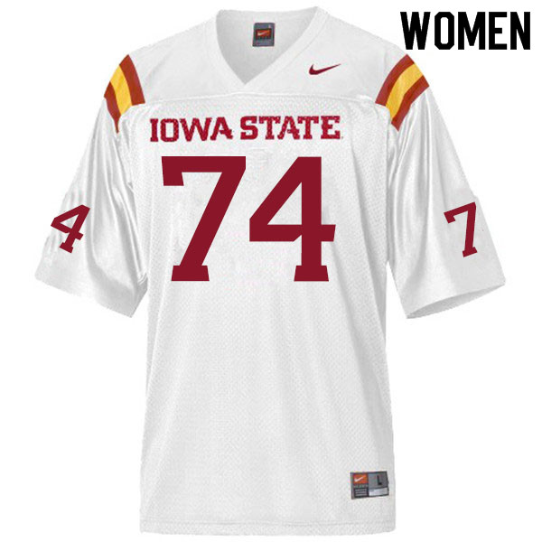 Iowa State Cyclones Women's #74 Hayden Pauls Nike NCAA Authentic White College Stitched Football Jersey BF42Q30YS
